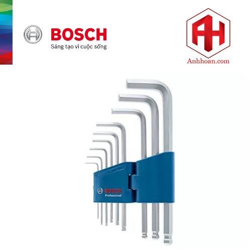 Bosch Bộ chìa vặn 9 món đầu lục giác chữ L 1600A01TH5