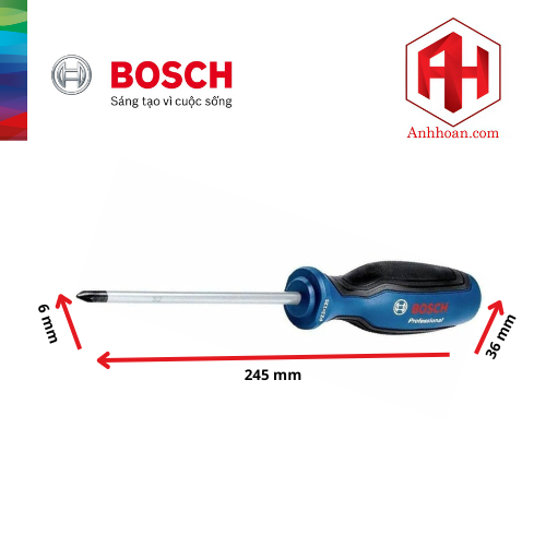 Bosch Tua vít đầu hoa thị PZ2*125 mm 1600A01V08