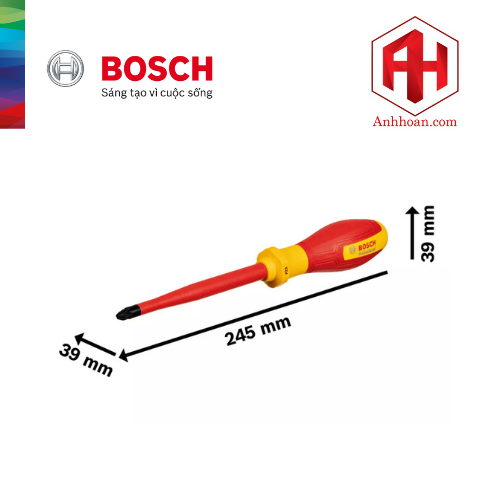 Bosch Tua vít cách điện 1000V VDE đầu hoa thị PZ3 1600A02ND3