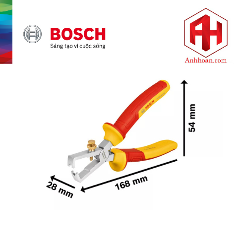 Bosch Kềm tuốt dây cách điện 1000V VDE 160 mm 1600A02NE7