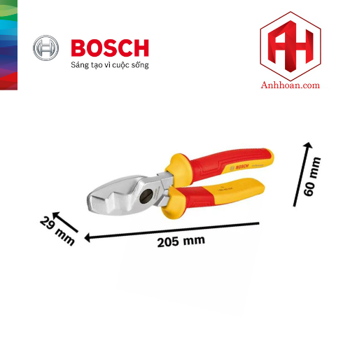Bosch Kềm cắt cáp cách điện 1000V VDE 200 mm 1600A02NF4