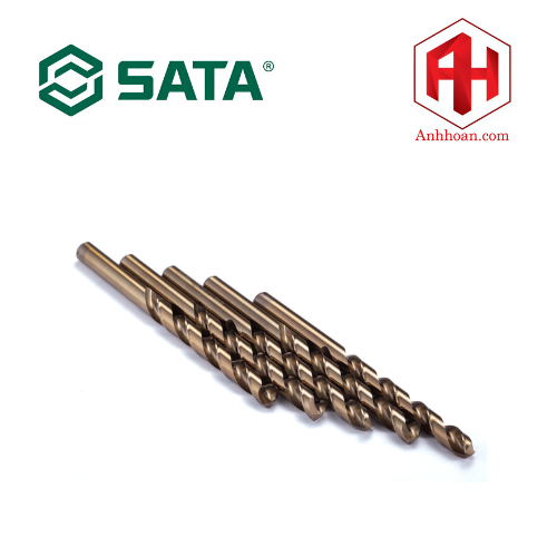 Bộ 10 mũi khoan chuôi tròn 10mm SATA 52400