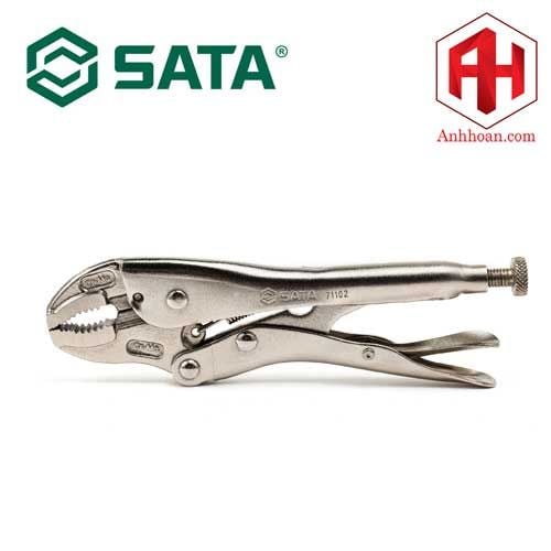 Kìm bấm chết mũi cong 10" SATA 71103