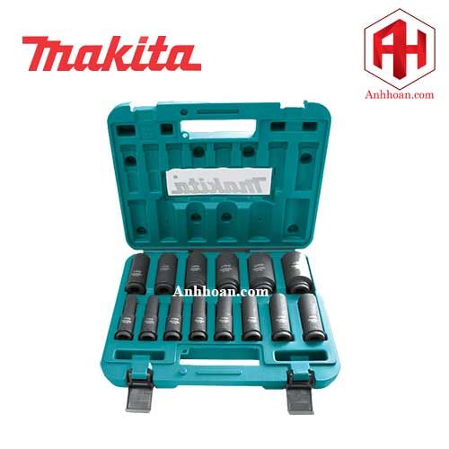 1/2" Bộ tuýp dài cốt 14 chi tiết Makita B-52308 Bỏ mẫu thay E-16586