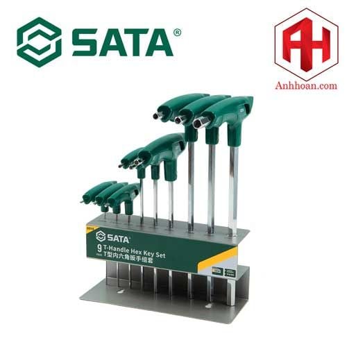 Bộ lục giác tay cầm chữ T 9 chi tiết SATA 09118