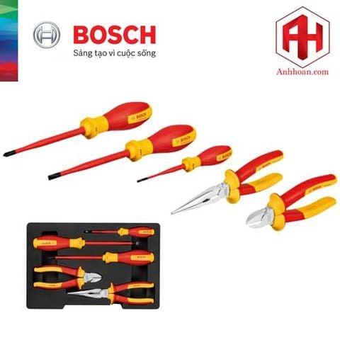 Bosch Bộ đồ nghề cách điện 1000V VDE đa năng 5 món 1600A02NG2