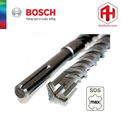 Bosch Mũi khoan bê tông SDS Max 4 size 16-40mm (1 mũi)