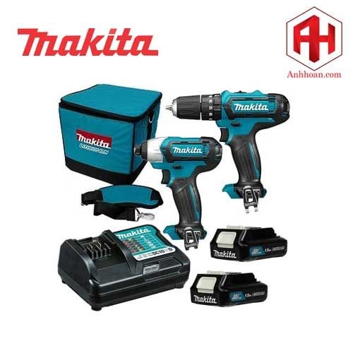 Combo máy khoan vặn vít Makita pin 12V CLX202S