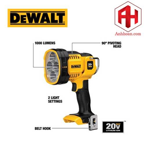 DeWALT Đèn LED dùng pin 20V/ 18V DCL043N-KR