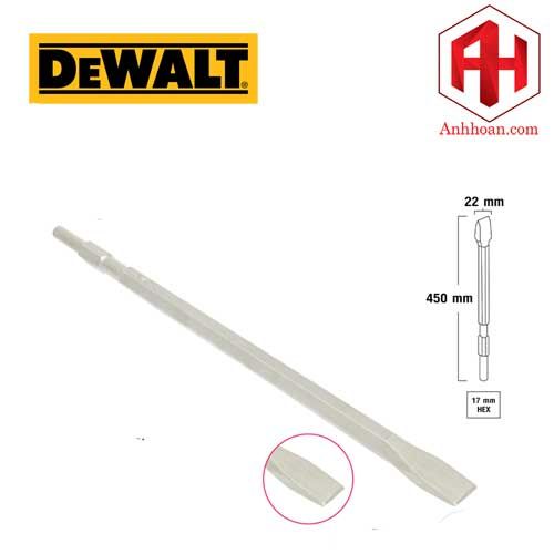 Dewalt DWA0815 Mũi đục đầu dẹt HEX 17x22x450mm