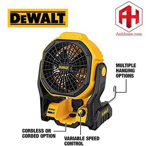 DeWALT Quạt chạy pin 18V/20V DCE512N