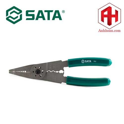 Kìm tuốt-cắt dây mũi thẳng 8" SATA 97521