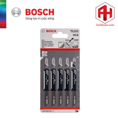 Lưỡi cưa lọng gỗ Bosch T111C ( gỗ mềm 4-50mm, ván ép) 2608630033