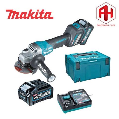 Máy mài góc pin Makita 40V Max 100mm GA027GM201 (điều tốc) (2 pin)