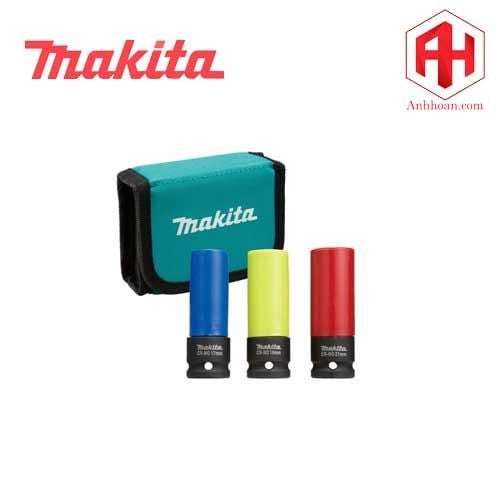 Makita E-12354 Bộ đầu tuýp ( 17-19-21mm) 1/2 inch