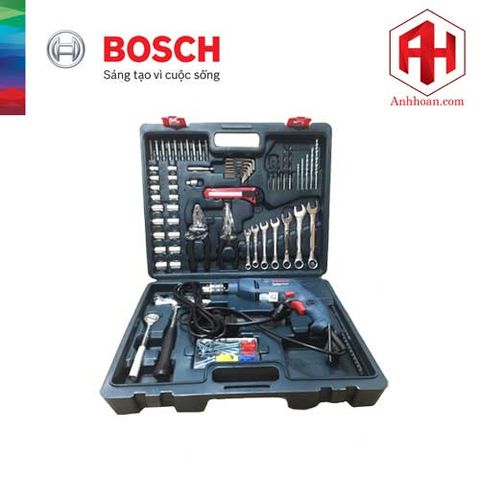 Máy khoan động lực Bosch GSB 550 + bộ phụ kiện 122 món