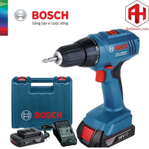 Máy khoan vặn vít dùng pin Bosch GSR 1800-LI