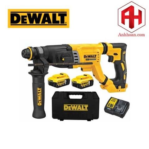 Máy khoan bê tông pin DeWALT 18V DCH263P2 (SET 5Ah)