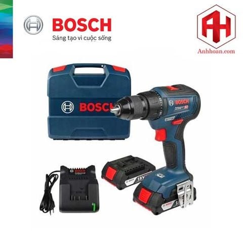 Máy khoan vặn vít pin Bosch GSR 18V-50 (Set 2x2Ah) Brushless