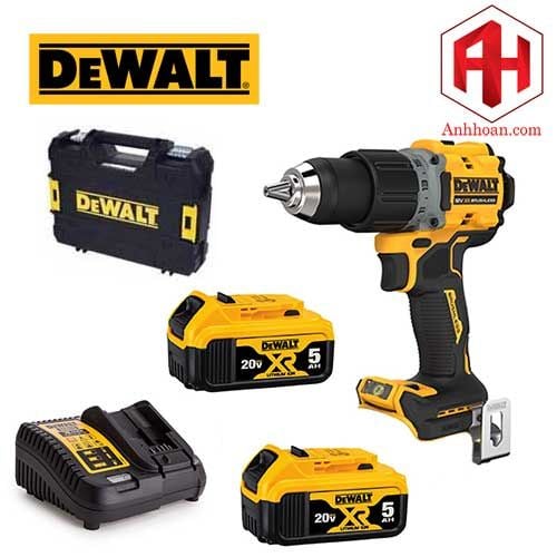 Máy khoan dùng pin DeWALT 20V Max DCD805P2 (SET 5Ah)