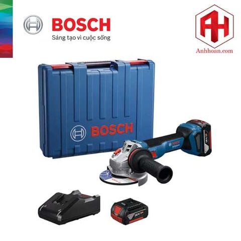 Máy mài góc dùng pin Bosch GWS 18V-11 S (100mm Set2x5Ah) Brushless