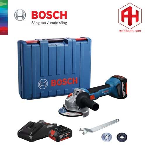 Máy mài góc dùng pin Bosch GWS 18V-8 (100mm - Set 2x4Ah)