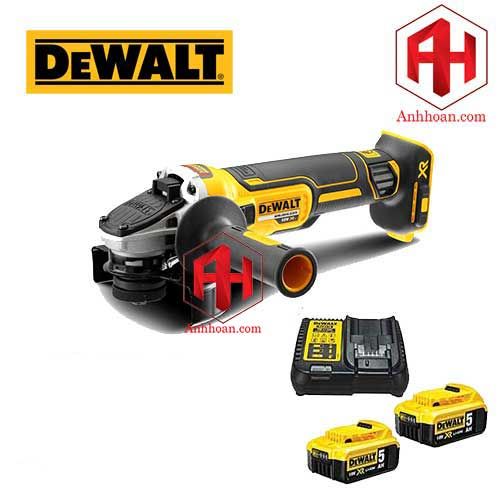 Máy mài dùng pin 18V DeWALT DCG405P2 (100mm) SET 5Ah