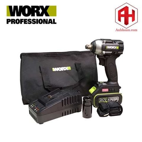Máy siết bu lông pin 20V WORX WE272.14.2B (SET 1x4Ah)
