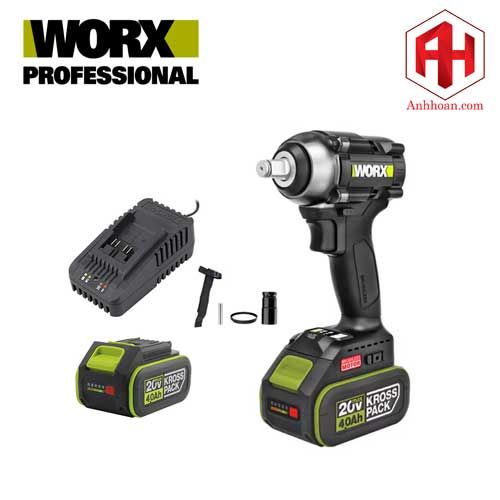Máy siết bu lông pin 20V WORX WE272 (SET 2x4Ah)