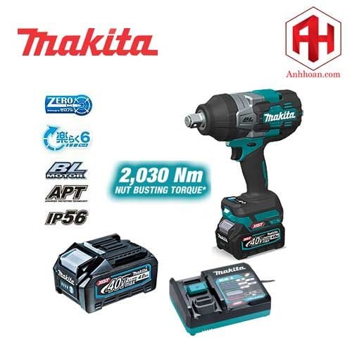 Máy siết bu lông dùng pin 40V Max Makita TW001GM201 (SET 40V:4Ah)