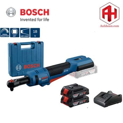 Máy siết bu lông góc dùng pin 18V Bosch GRC 18V-60 (SET 2x2Ah)