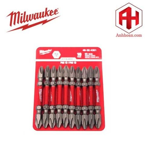 Milwaukee Đầu vặn vít  (PH2-65mm) (bộ 10 mũi) 48-32-4361