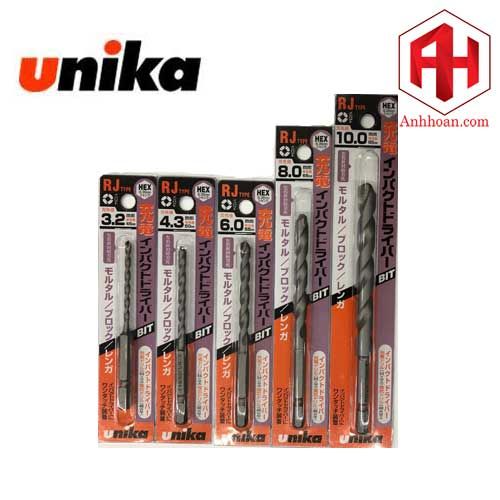 Bộ 5 mũi khoan tường gạch chuôi lục giác Unika RJ