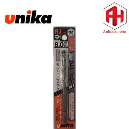 Mũi khoan tường gạch chuôi lục giác Unika RJ6.0mm