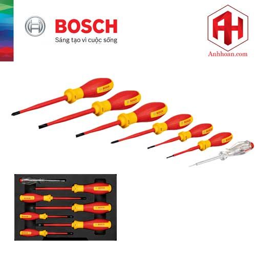 Bosch Bộ tua vít cách điện 1000V VDE 7 món đầu SL/PH 1600A02NF7