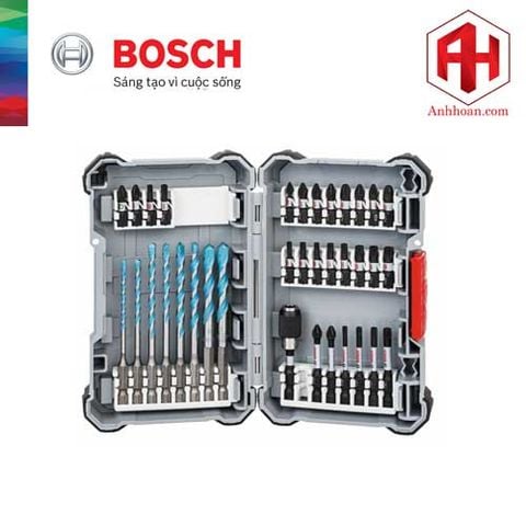 Bosch Bộ mũi khoan Hex-9 và đầu vặn vít Pick and Click 35 món 2607017570