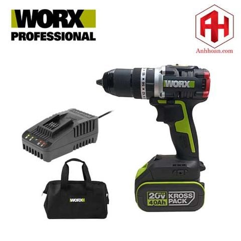 Máy khoan pin 20V WORX WU369.14.2B (SET 1x4Ah)