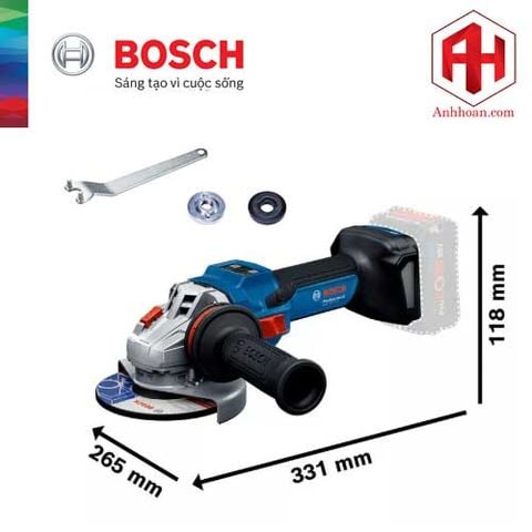 Thân Máy mài góc dùng pin Bosch GWS 18V-15 S (100mm - Solo)