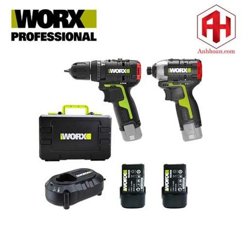 Combo máy khoan và vặn vít pin 12V WORX WU920X