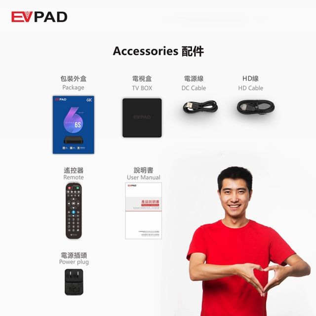 Hộp Truyền Hình Châu Á Miễn Phí EVPAD 6S Thế Hệ Mới 2022