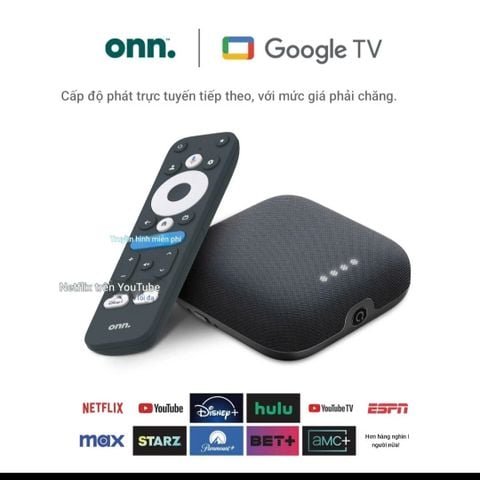 Android TV Box onn Google TV 4K Pro – Giải trí đỉnh cao, điều khiển rảnh tay