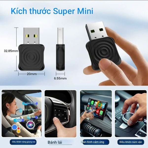 Carlinkit Mini Ultra – Nâng cấp CarPlay & Android Auto không dây cho xe hơi