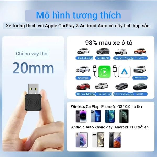 Carlinkit Mini Ultra – Nâng cấp CarPlay & Android Auto không dây cho xe hơi
