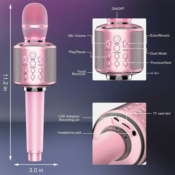 Micro Hát Karaoke Di Động Không Dây Bluetooth Y11S