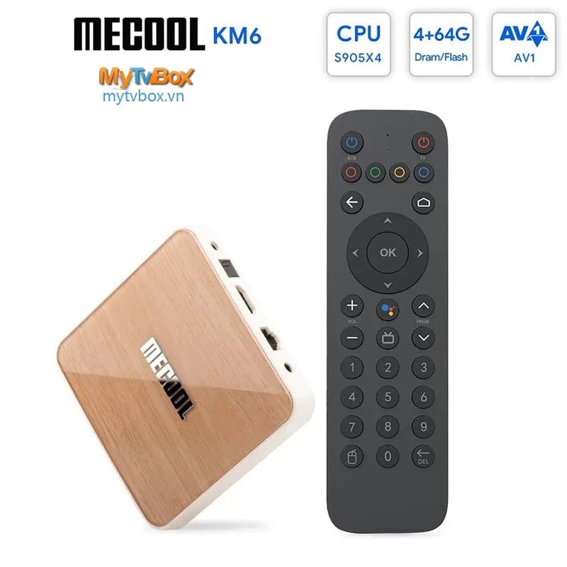TV BOX MECOOL KM6 Deluxe RAM 4GB/64GB, ROM Android TV 10.0 chính chủ ...