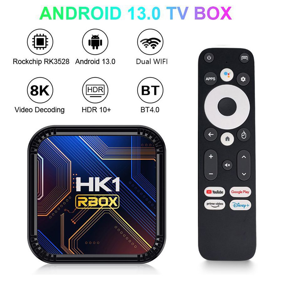 TV Box HK1 RBOX Android 13 Wifi 6 Điều Khiển Giọng Nói