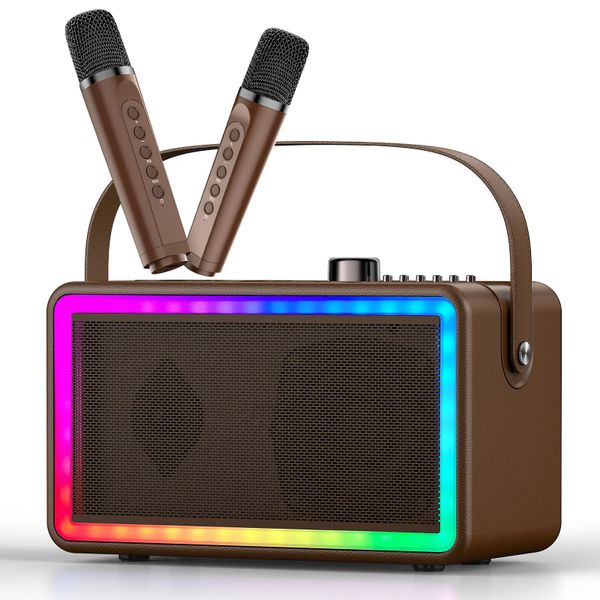 Loa Bluetooth Karaoke Có Micro Không Dây Loa Siêu Trầm Đèn LED SP-500