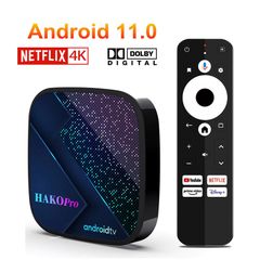 Android TV Box Hako Pro Hỗ Trợ Netflix 4K Trợ Lý Google Dual Wifi