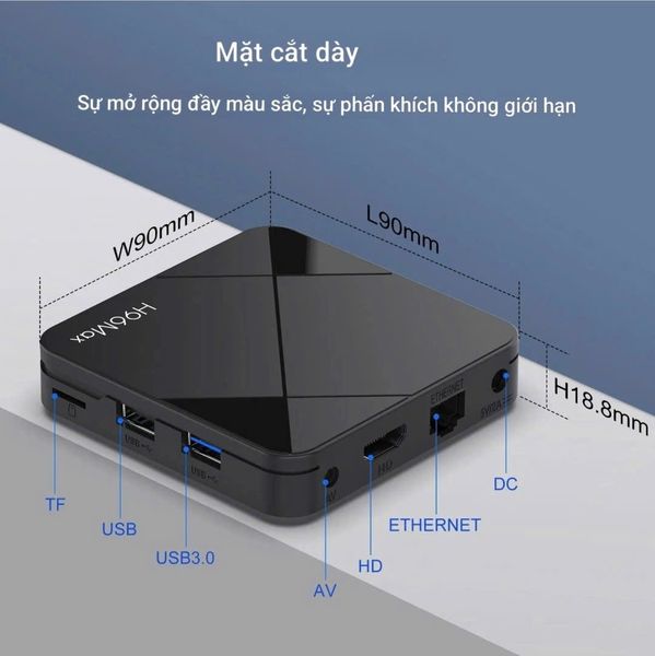 Android TV Box H96 Max RK3518 – Hệ điều hành Android 14 mới 2025