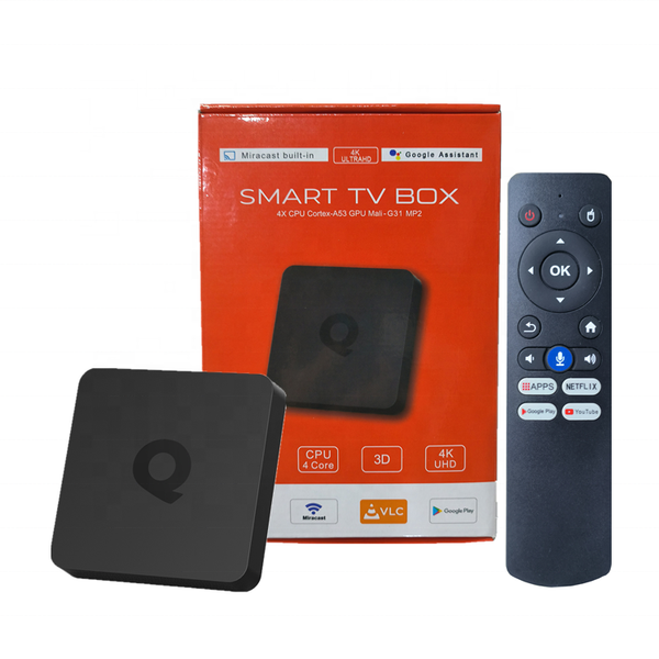 TV Box Q1 Android TV 10 WiFi Bluetooth RAM 2G Điều Khiển Bằng Giọng Nó